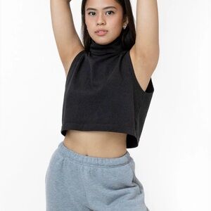 Los Angeles Apparel Turtleneck Crop Top